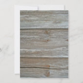 紫のランと納屋の木の結婚式招待状 招待状 (裏面)