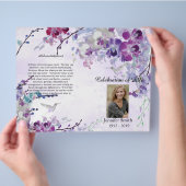 『紫のラン・ハミングバード・フライヤー』 チラシ (手)