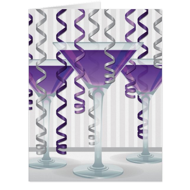 紫のリボンとカクテル (正面)