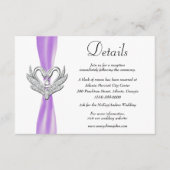 紫のリボンシルバースワン結婚ズの詳細 エンクロージャーカード (正面)