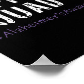 紫のリボン男性の女性の子供ハイマーハイマーズアワーン ポスター (角)