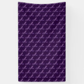 紫のリボン タイル パターン 横断幕 (縦)