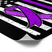 紫のリボン。過剰摂取認識度5 ポスター (角)