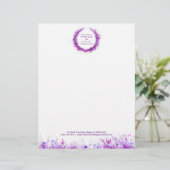 紫のリーススプラッシュモダンウォーターの色のレターヘッド レターヘッド (スタンド正面)