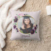 紫のリース写真 クッション (ブランケット)