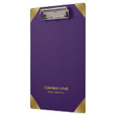 紫のレザーのイメージプリント(金ゴールドアクセント付) クリップボード (左)