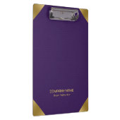 紫のレザーのイメージプリント(金ゴールドアクセント付) クリップボード (右)