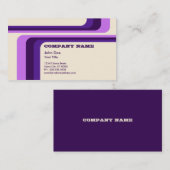 紫のレトロなストライプ : v.2 : 名刺 (正面/裏面)