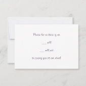 紫のレトロ花と蝶抽象芸術 出欠カード (裏面)