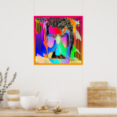 紫のレンズを持った人 ポスター (キッチン)