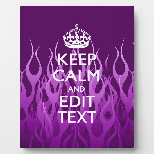 紫のレース保の炎にテキストを落ち着かせる フォトプラーク (正面)