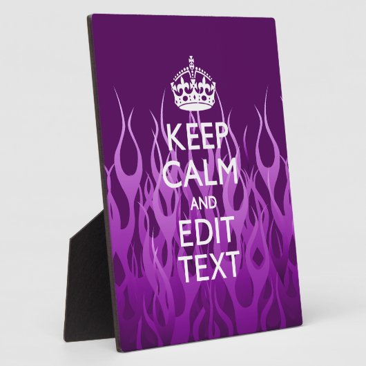 紫のレース保の炎にテキストを落ち着かせる フォトプラーク (側面)