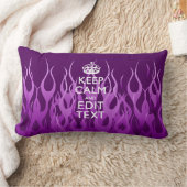 紫のレース保の炎にテキストを落ち着かせる ランバークッション (ブランケット)