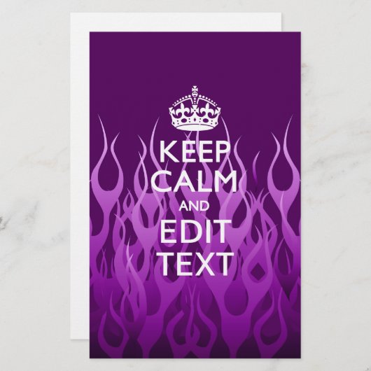 紫のレース保の炎にテキストを落ち着かせる 便箋 (正面/裏面)