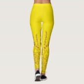 紫のワイルドフラワーと金ゴールドバイアレタ レギンス (裏面)