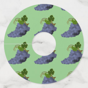 紫のワインブドウ ワイングラスタグ