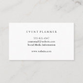 紫のワインロゴ | モダン 名刺 (裏面)