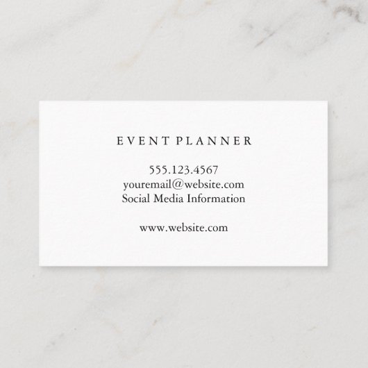 紫のワインロゴ | モダン 名刺 (裏面)