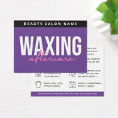 紫のワッモダンクス（蝋）シング・アフターケア・カードの脱毛 (デスク)