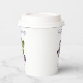 紫のヴィオレット復活祭恵み年紙カップ 紙コップ (左)