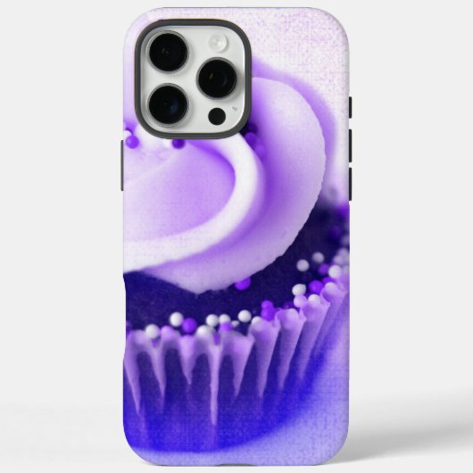 紫のヴィンテージカップケーキスプリンクル Case-Mate iPhoneケース (裏面)