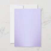 紫のヴィンテージダマスク結婚式の日付を保存 セーブザデート (裏面)