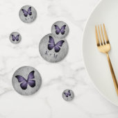 紫のヴィンテージバタフライダマスクの結婚式 コンフェッティ (グループ)