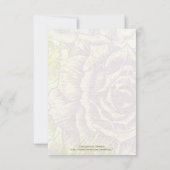 紫のヴィンテージバラ結婚式RSVP返信カード 出欠カード (裏面)