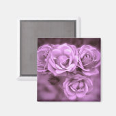 紫のヴィンテージバラ マグネット (正面/裏面)