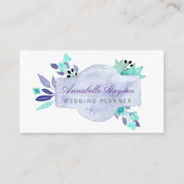 紫のヴィンテージフローラ 名刺