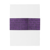 紫のヴィンテージ書 招待状ベリーバンド (裏面例)