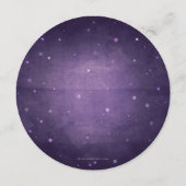 紫のヴィンテージ色あせた星の正方形/円形 メニュー (裏面)