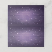紫のヴィンテージ色あせた星ハロウィーン折り畳み プレイスカード (外部開封)