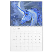 紫の一角獣(ユニコーン)の馬(ぼう)のポニー(かわいい)最高のウマ科の愛 カレンダー (3月 2027)