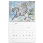 紫の一角獣(ユニコーン)の馬(ぼう)のポニー(かわいい)最高のウマ科の愛 カレンダー (1月 2027)
