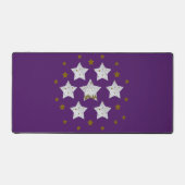 紫の上にクリスマスの星 デスクマット (正面)