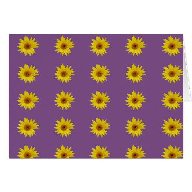 紫の上に黄色のひまわり模様の上に蜂 (正面横)