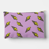 紫の上に黄色のアイスクリーム アクセサリーポーチ (裏面)