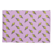 紫の上に黄色のアイスクリーム 枕カバー (裏面)