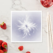 紫の上のファンシーな白い雪の結晶 スタンダードランチョンナプキン (インサイチュ)