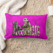 紫の上のメルカットとメルカットのロゴ ランバークッション (ブランケット)