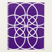 紫の上の白い緩和曲線 プランナー手帳 (正面)