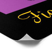 紫の丘の上の夕日の雲 ポスター (角)