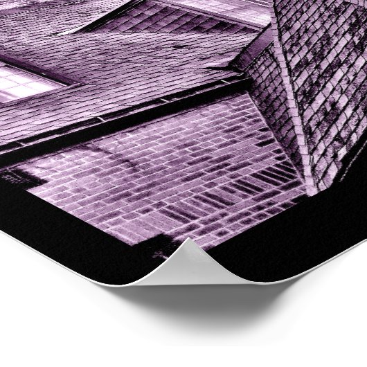 紫の中世の塔 ポスター (角)