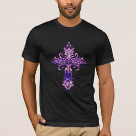紫の中世クロスTシャツ Tシャツ