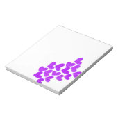 紫の串焼きハート「私はあなたを愛している」 ノートパッド (回転)