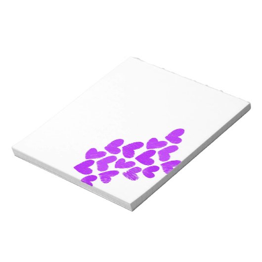 紫の串焼きハート「私はあなたを愛している」 ノートパッド (回転)