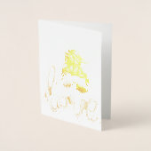 紫の乙女メガネ バレンタインデーの愛 箔カード (正面)