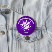 紫の予防接種を受けた 缶バッジ (インサイチュ)