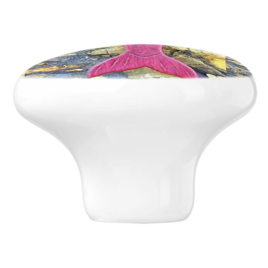 紫の人魚 セラミックノブ (側面)